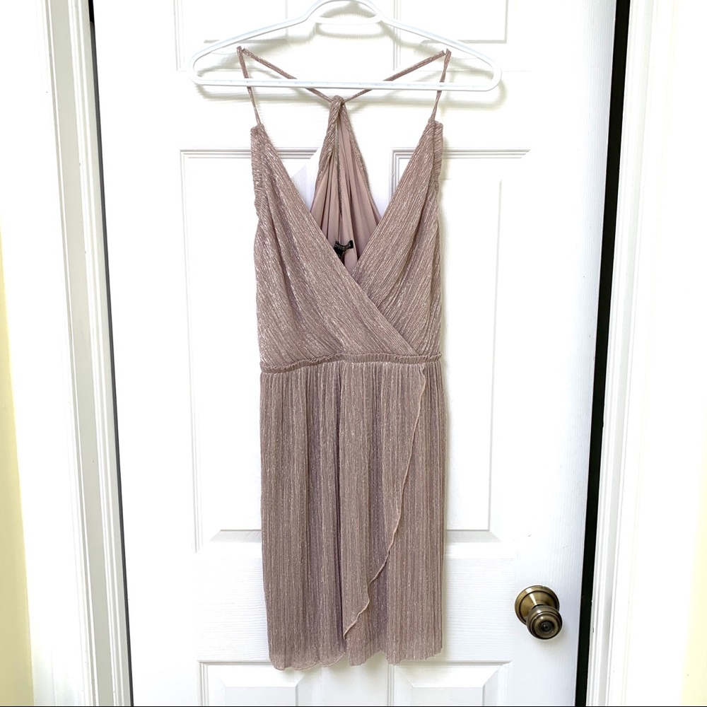 Sparkly mini dress (light pink/mauve)